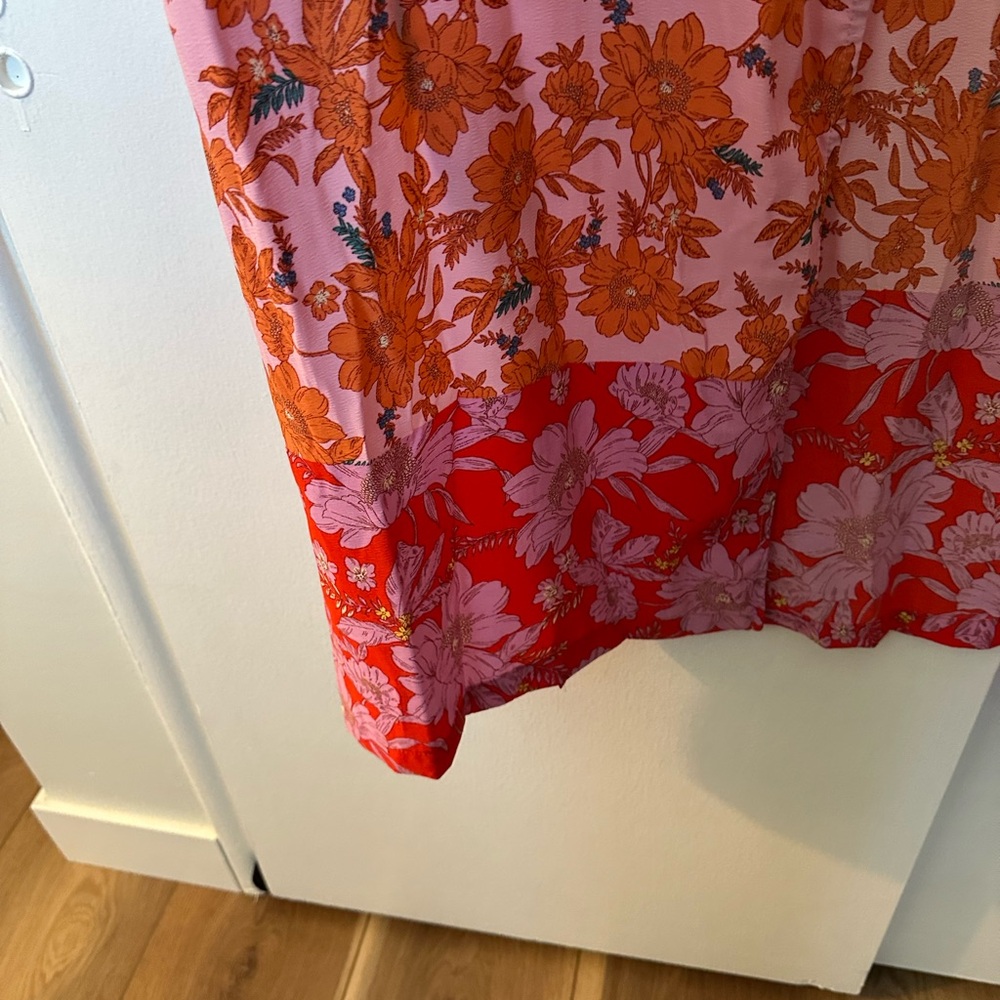 Jessica Simpson Floral Kimono Duster  in Pink and Orange size 3x/4x - Picture 3 of 6